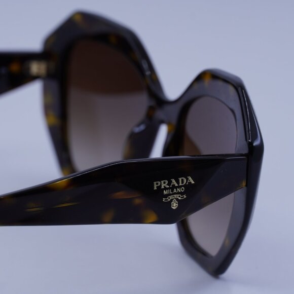 Prada PR16WS 2AU6S1 Sunglasses Tortoise Geometric Frame, Brown Lenses main image 4